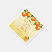 Een beetje cutie citrus Waterverf Baby shower Servet (Hoek)