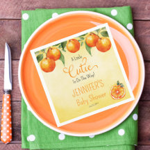 Een beetje cutie citrus Waterverf Baby shower