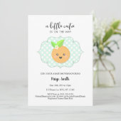 Een beetje cutie Clementine Baby shower Kaart (Staand voorkant)