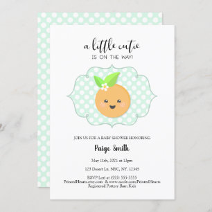 Een beetje cutie Clementine Baby shower Kaart