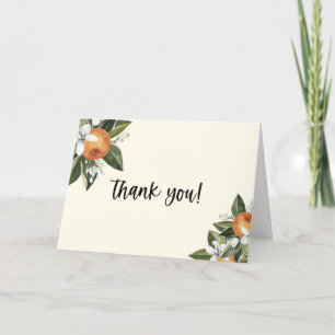Een beetje Cutie Clementine Neutraal Baby shower Bedankkaart