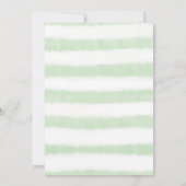 Een beetje cutie groen gestreept Waterverf tangeri Kaart (Achterkant)