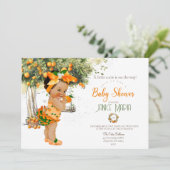 Een beetje cutie is op de weg Baby shower Kaart (Staand voorkant)