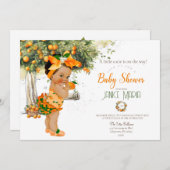 Een beetje cutie is op de weg Baby shower Kaart (Voorkant / Achterkant)