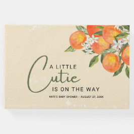 Een beetje cutie is op de weg Citrus Sinaasappel Gastenboek