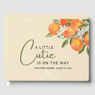 Een beetje cutie is op de weg Citrus Sinaasappel Gastenboek