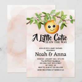 Een beetje cutie is op de weg eenvoudig baby showe kaart