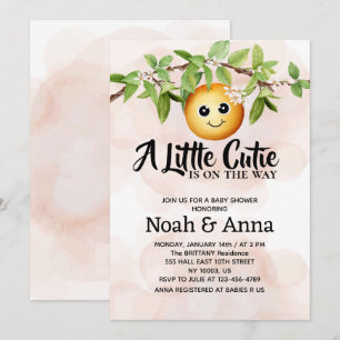 Een beetje cutie is op de weg eenvoudig baby showe kaart