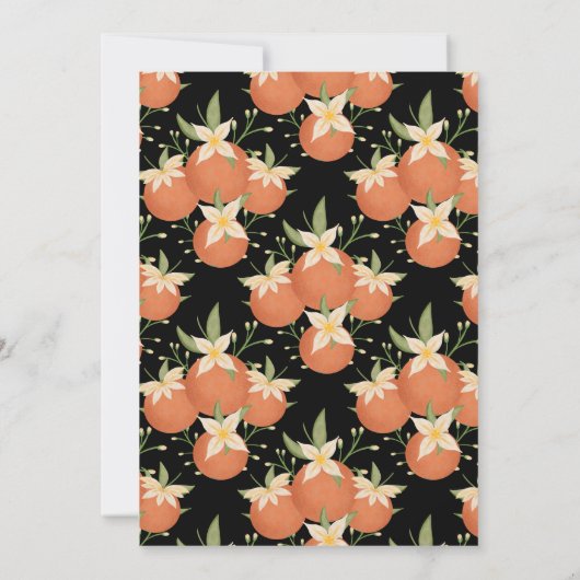 Een beetje cutie is op de weg -Sinaasappel bloesem Kaart (Achterkant)