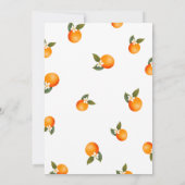 Een beetje cutie is op de weg Tangerine Baby showe Kaart (Achterkant)