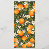 Een beetje cutie is op de weg Tangerine Baby showe Menu (Achterkant)