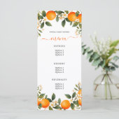 Een beetje cutie is op de weg Tangerine Baby showe Menu (Staand voorkant)