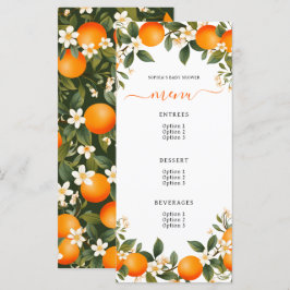 Een beetje cutie is op de weg Tangerine Baby showe Menu