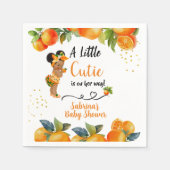 Een beetje Cutie is op haar Weg Baby shower Borden Servet (Voorkant)