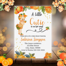 Een beetje Cutie is op haar Weg Baby shower Invite
