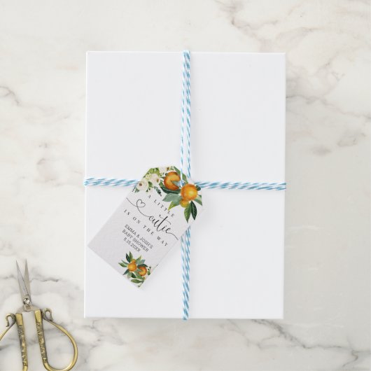 Een beetje cutie is op weg cadeau Label Cadeaulabel (Met Touw)