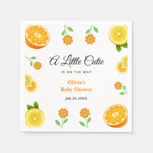 Een beetje Cutie Lemon Oranje Citrus Baby shower Servet