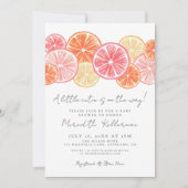 Een beetje Cutie Minimal Citrus Baby shower Kaart (Voorkant)