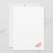 Een beetje Cutie Minimal Citrus Baby shower Kaart (Achterkant)