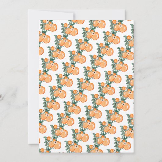 Een beetje cutie op de manier Citrus Baby shower Kaart (Achterkant)