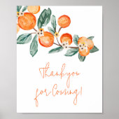 Een beetje Cutie op Weg Sinaasappel Bedankt voor h Poster (Voorkant)