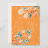 Een beetje Cutie Oranje Citrus Baby shower Kaart (Achterkant)