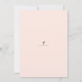 Een beetje cutie perzik achtergrond Baby shower Kaart (Achterkant)