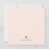 Een beetje cutie perzik achtergrond vierkant Baby  Kaart (Achterkant)