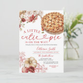 Een beetje Cutie Pie Baby shower Apple Herfst Flor Kaart (Staand voorkant)