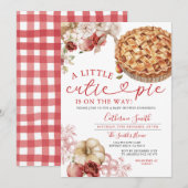 Een beetje Cutie Pie Baby shower Apple Herfst Flor Kaart (Voorkant / Achterkant)