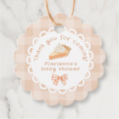 Een beetje cutie Pie Baby shower Dank u Bedankjes Labels (Voorkant)