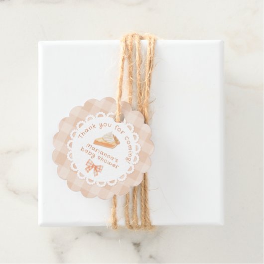 Een beetje cutie Pie Baby shower Dank u Bedankjes Labels (In situ)