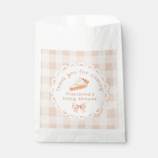 Een beetje cutie Pie Baby shower Dank u Bedankzakje (Voorkant)