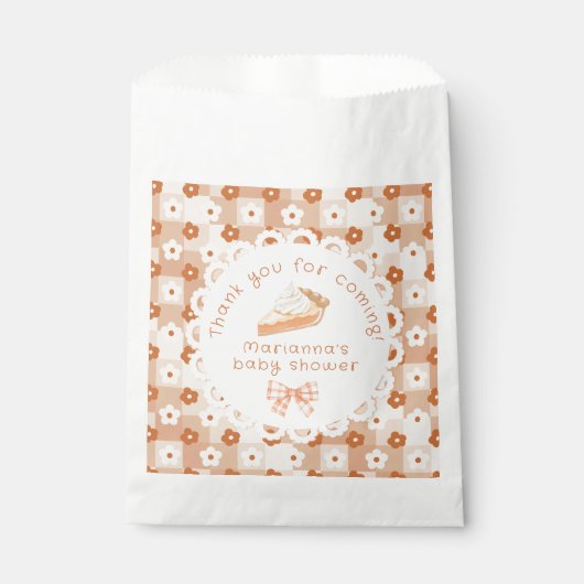 Een beetje cutie Pie Baby shower Dank u Bedankzakje (Voorkant)