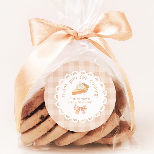 Een beetje cutie Pie Baby shower Dank u Ronde Sticker