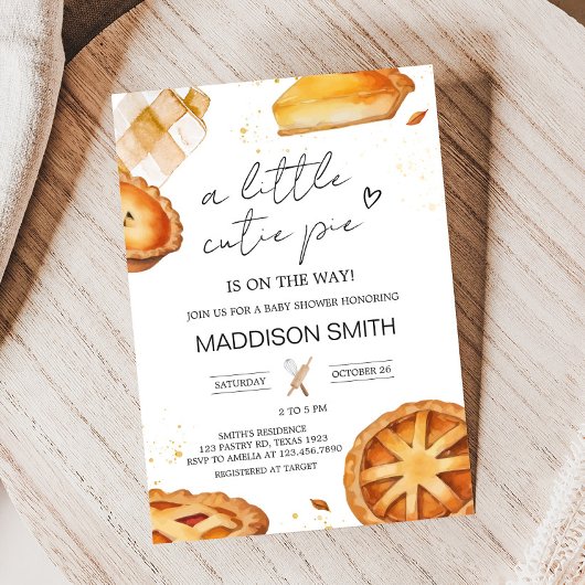 Een beetje Cutie Pie Baby shower Kaart