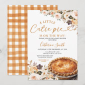 Een beetje Cutie Pie Baby shower Pompoen Herfst Fl Kaart (Voorkant / Achterkant)