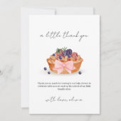 Een beetje Cutie Pie Berry Bow Baby shower Bedankkaart (Voorkant)