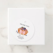 Een beetje Cutie Pie Berry Bow Baby shower Dank u Bedankjes Labels (In situ)
