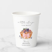Een beetje Cutie Pie Berry Bow Baby shower Papieren Bekers (Achterkant)
