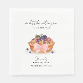 Een beetje Cutie Pie Berry Bow Baby shower Servet