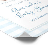 Een beetje Cutie Pie Blue Plaid Cherry Welkomstbor Poster (Hoek)