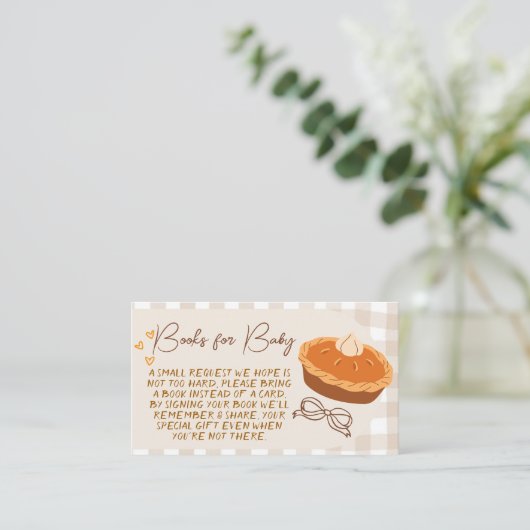 Een beetje Cutie Pie Boeken voor Baby Insert Kaart (Staand voorkant)