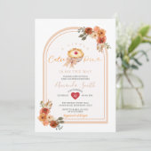 Een beetje Cutie Pie Boho Arch Floral Baby shower Kaart (Staand voorkant)