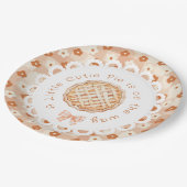 Een beetje cutie Pie floral Bow baby shower Papieren Bordje (Gekanteld)