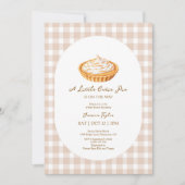 Een beetje Cutie Pie Gingham Baby shower Uitnodigi Bedankkaart (Voorkant)