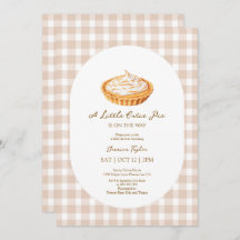 Een beetje Cutie Pie Gingham Baby shower Uitnodigi