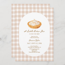 Een beetje Cutie Pie Gingham Baby shower Uitnodigi Bedankkaart