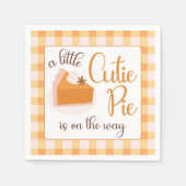 Een beetje Cutie Pie Gingham Herfst Baby shower Servet (Voorkant)