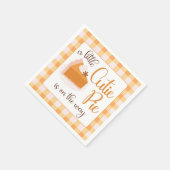 Een beetje Cutie Pie Gingham Herfst Baby shower Servet (Hoek)